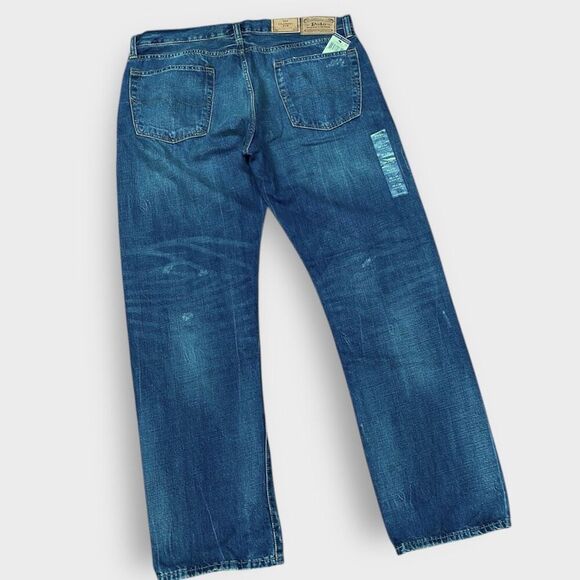 Polo Ralph Lauren Tiger Military Patch Patchwork Distressed Jeans size 36x34 New - Picture 7 of 14